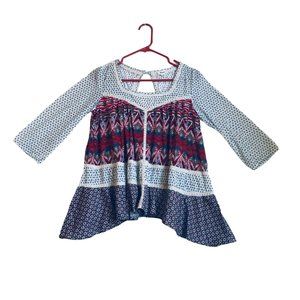 Freeway Women's Shirt Top Blouse Boho flowy  Size small